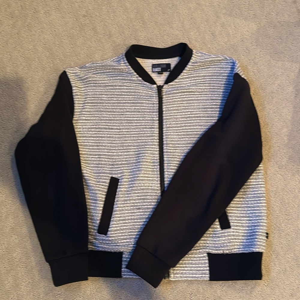 Black, white, Metallic, bomber jacket